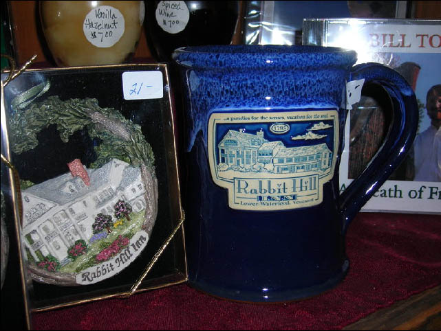 posted.rabbithill_deneenpottery Blue Rabbit Hill Mug