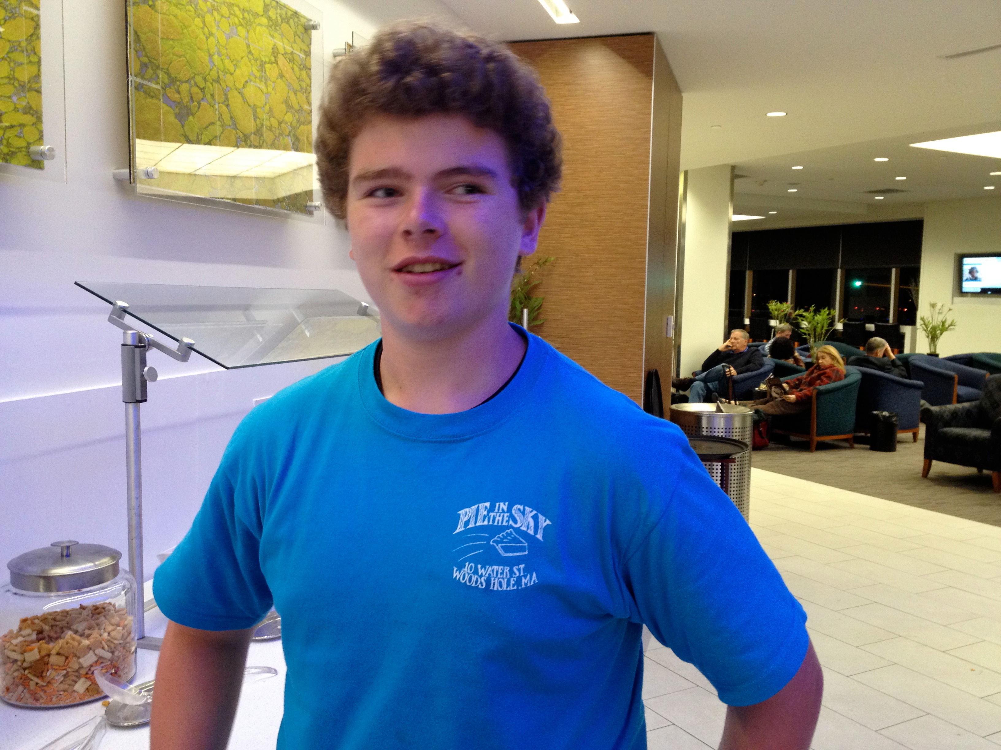 IMG_5104 Young man wearing pie in the sky t-shirt